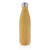 Vacuüm RVS fles met houtdessin (500 ml) geel