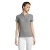 PEOPLE dames polo 210g 'meerkleurig' grey melange