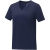 Somoto Dames T-shirt met V-hals en korte mouwen navy