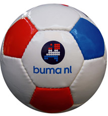 Portfolio voetballen bedrukken met logo