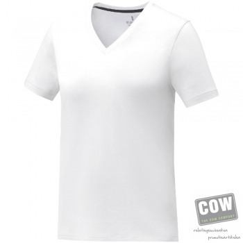 Afbeelding van relatiegeschenk:Somoto Dames T-shirt met V-hals en korte mouwen